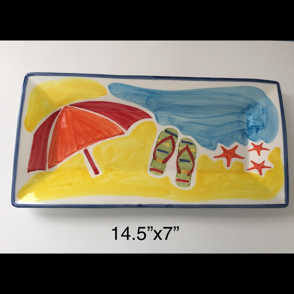 COPY - Sur La Table Porcelain beach scene platter